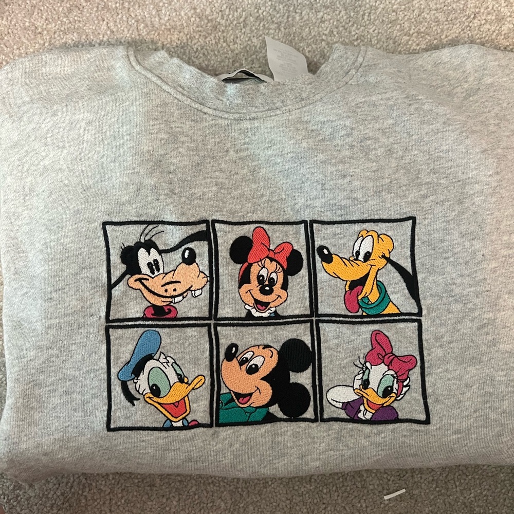 Disney Gray Sweatshirt with Cartoon Design - Picture 3 of 3